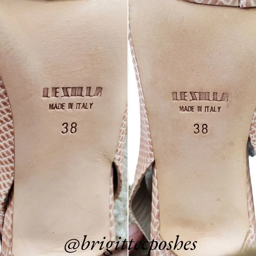 LE SILLA Camille Peep Toe Platform Pumps Size 8